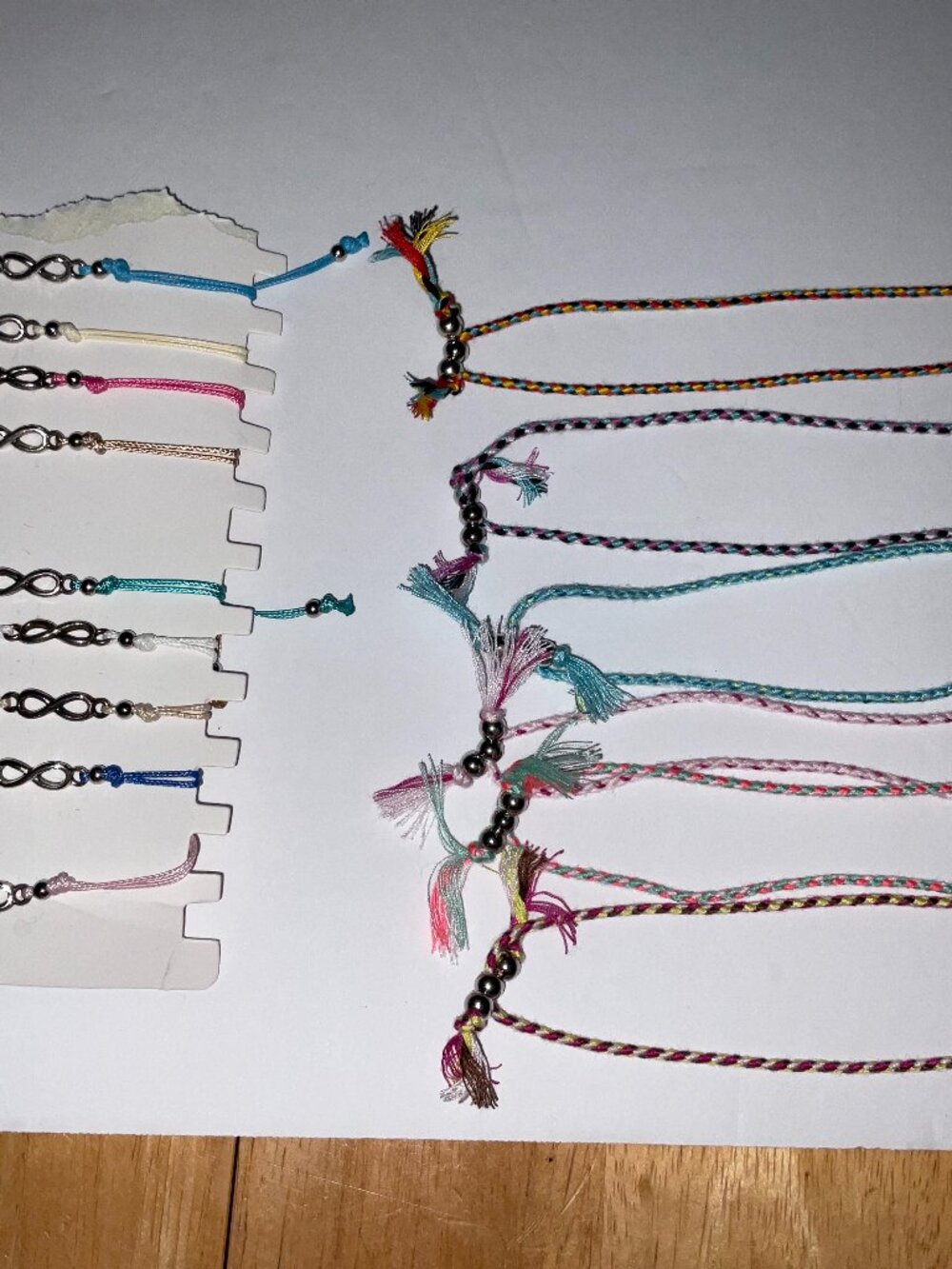 Infinity Charm & Braided Friendship Bracelet Bundle | Adjustable String Bracelet